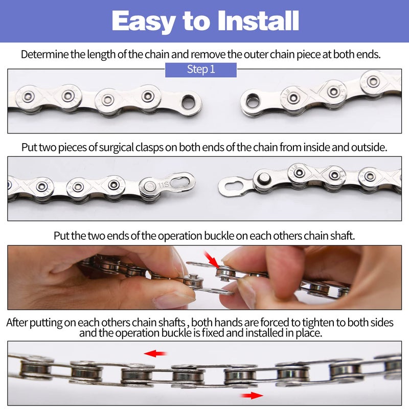 FGBNM 11 Speed Bike Chain, Bike Chain for Road Mountain Racing Cycling - Image 4